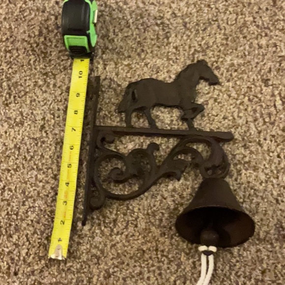 🔥HOT Equestrian Horse Iron Wall Decor with Bell Final Inventory NEW - Picture 8 of 8